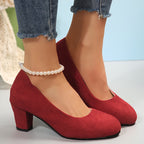 Laure - Wide Toe Heels with Stable Heel for Pain-Free Comfort