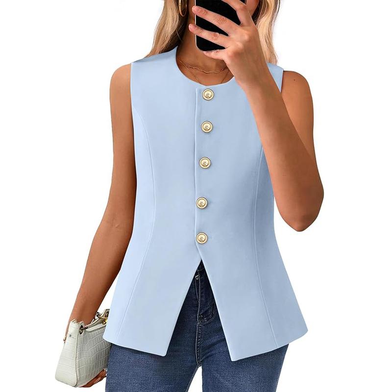 CORAZON™ – Chic Sleeveless Button-Down Vest