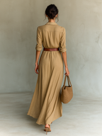 Weronika - Long Elegant Maxi Dress Highlighting the Figure