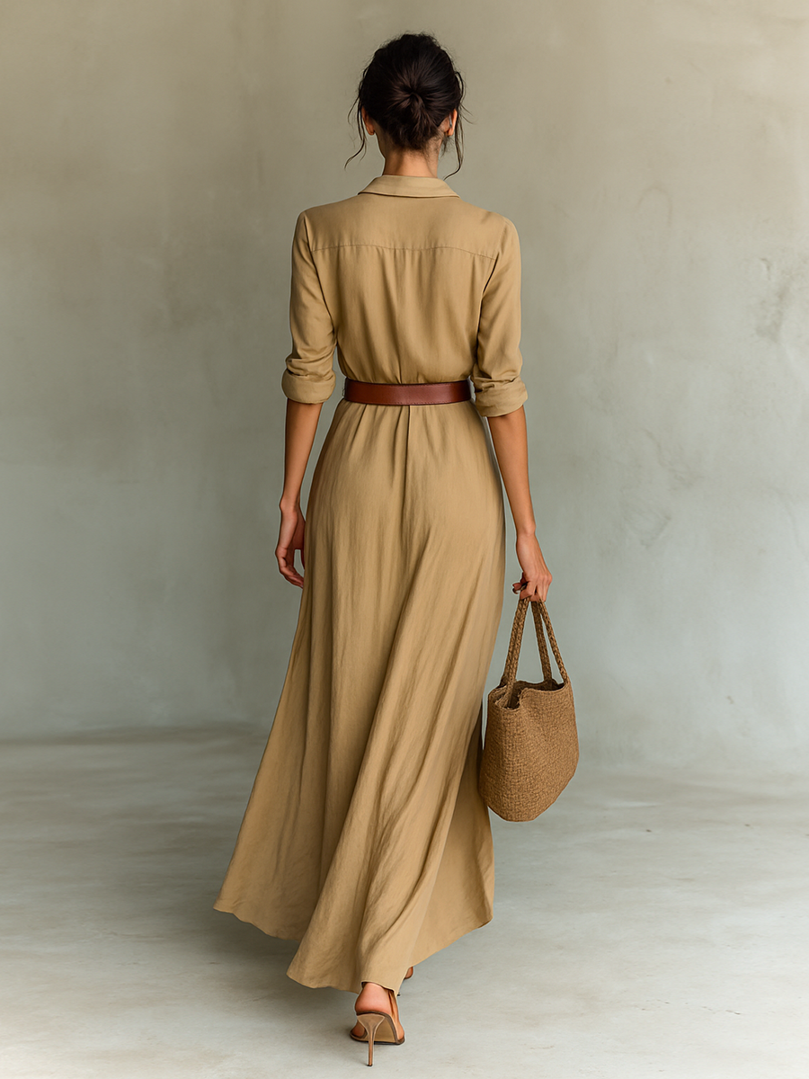 Weronika - Long Elegant Maxi Dress Highlighting the Figure