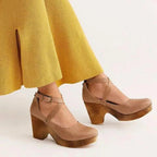 Leather Platform Mary Jane Shoes Women