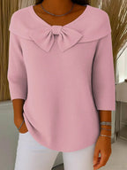 Aline | Soft & Elegant Jumper with Bow Detail