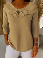 Aline | Soft & Elegant Jumper with Bow Detail