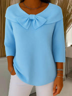 Aline | Soft & Elegant Jumper with Bow Detail