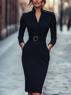 Urszula – Sophisticated Black Dress