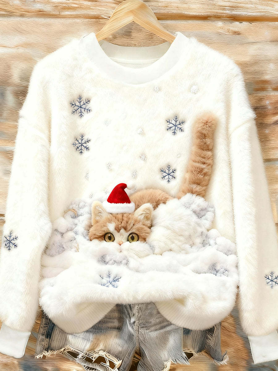 Roksana | Fluffy Snow Sweater