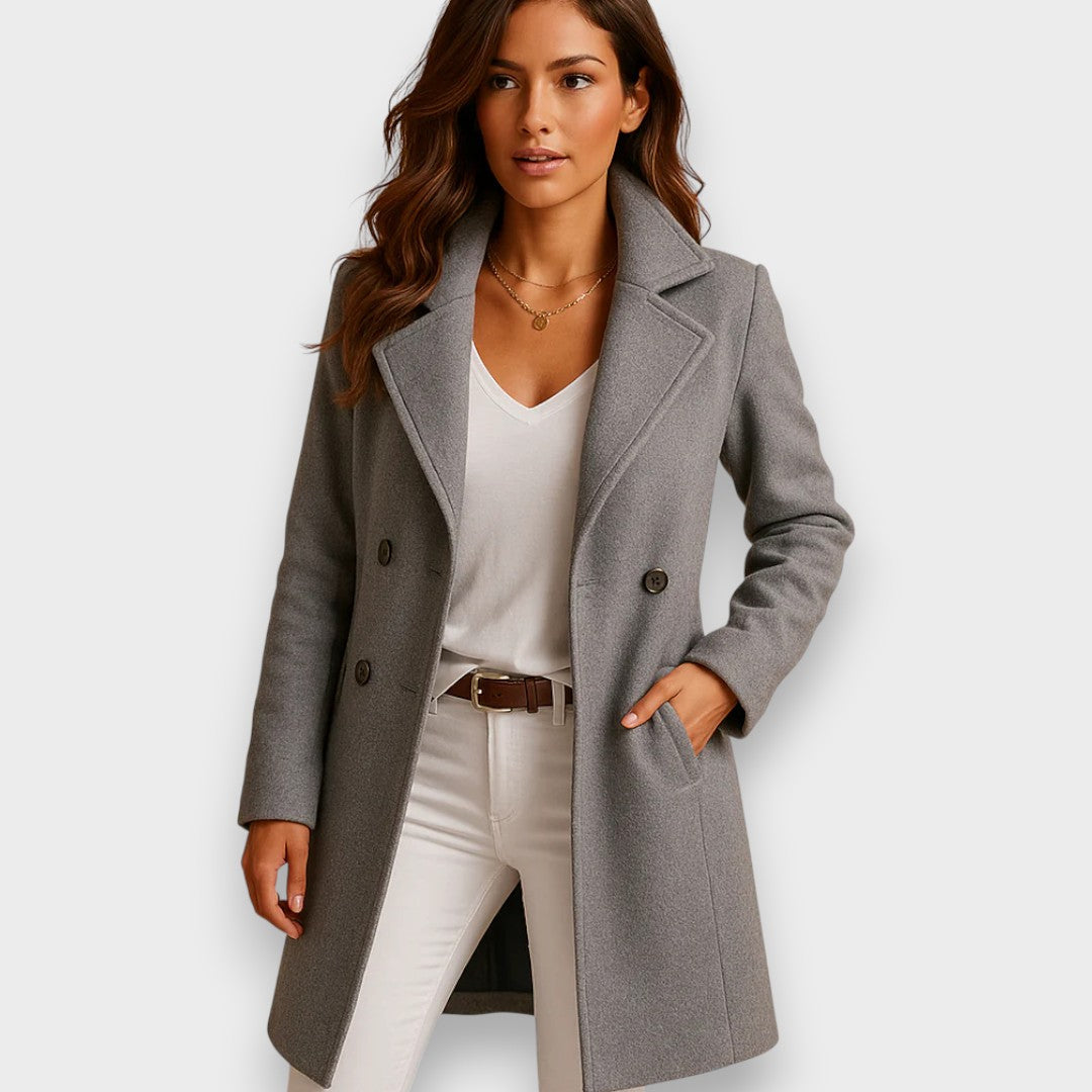 Milena | Classic Wool Double-Breasted Coat
