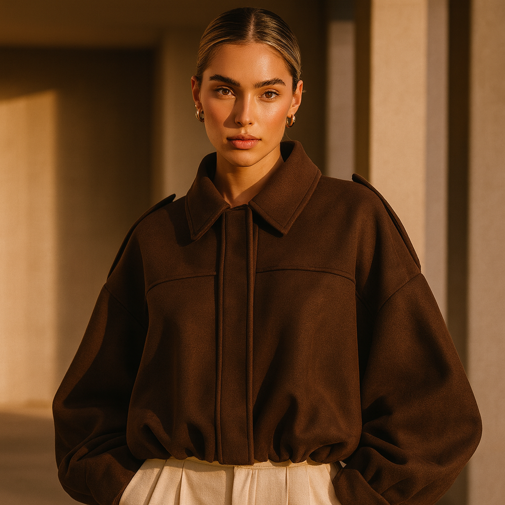 FRESH LABEL | Hailey Oversized Bomber Jacket (Final Sale)