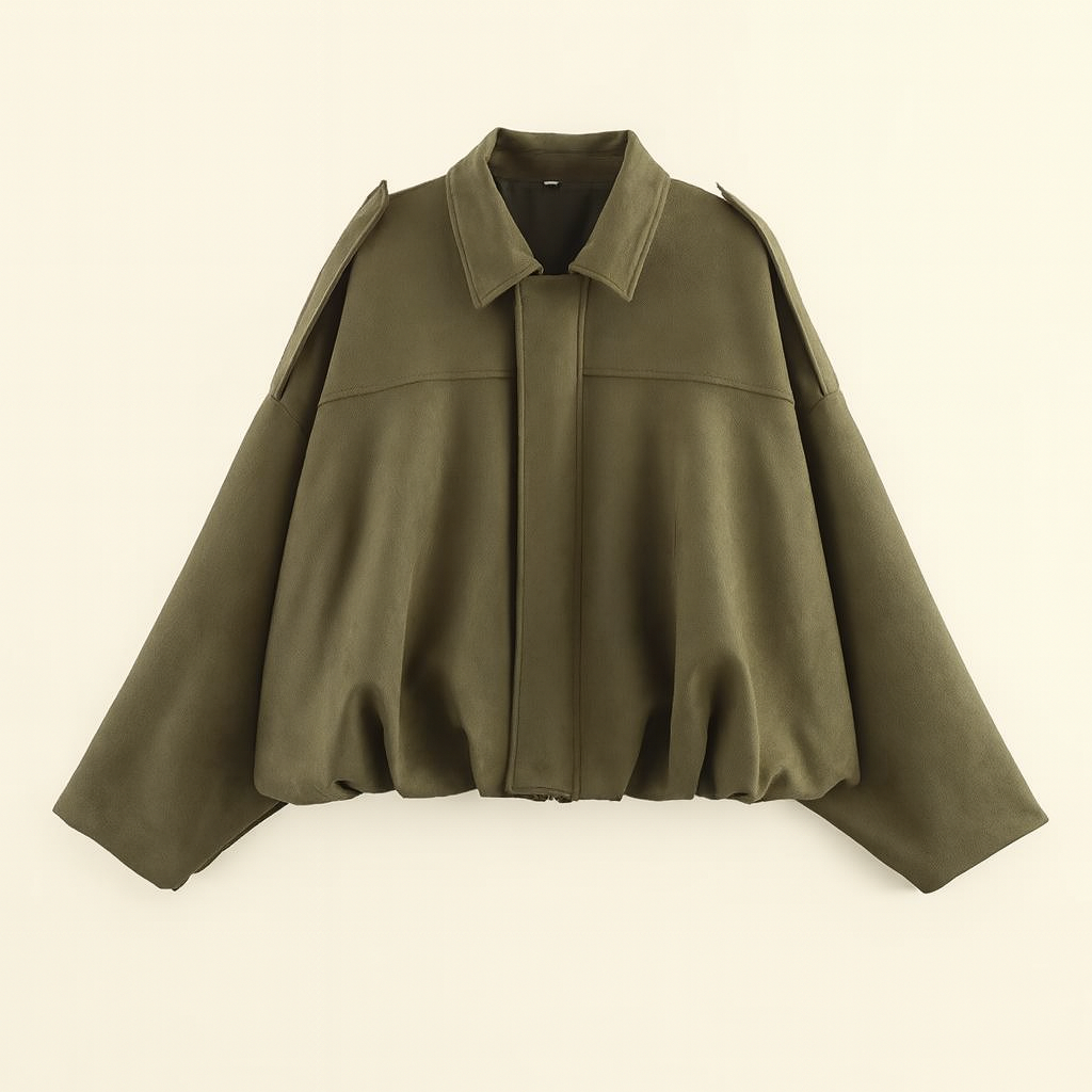 FRESH LABEL | Hailey Oversized Bomber Jacket (Final Sale)