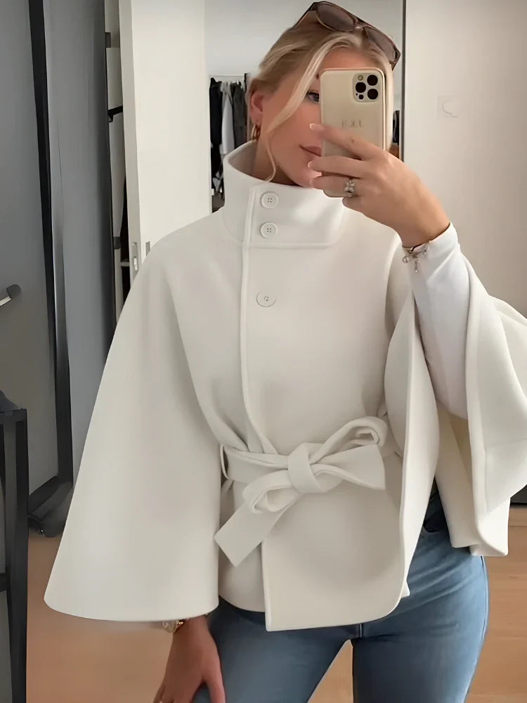 FRESH LABEL | Liv – Belted Cape Coat